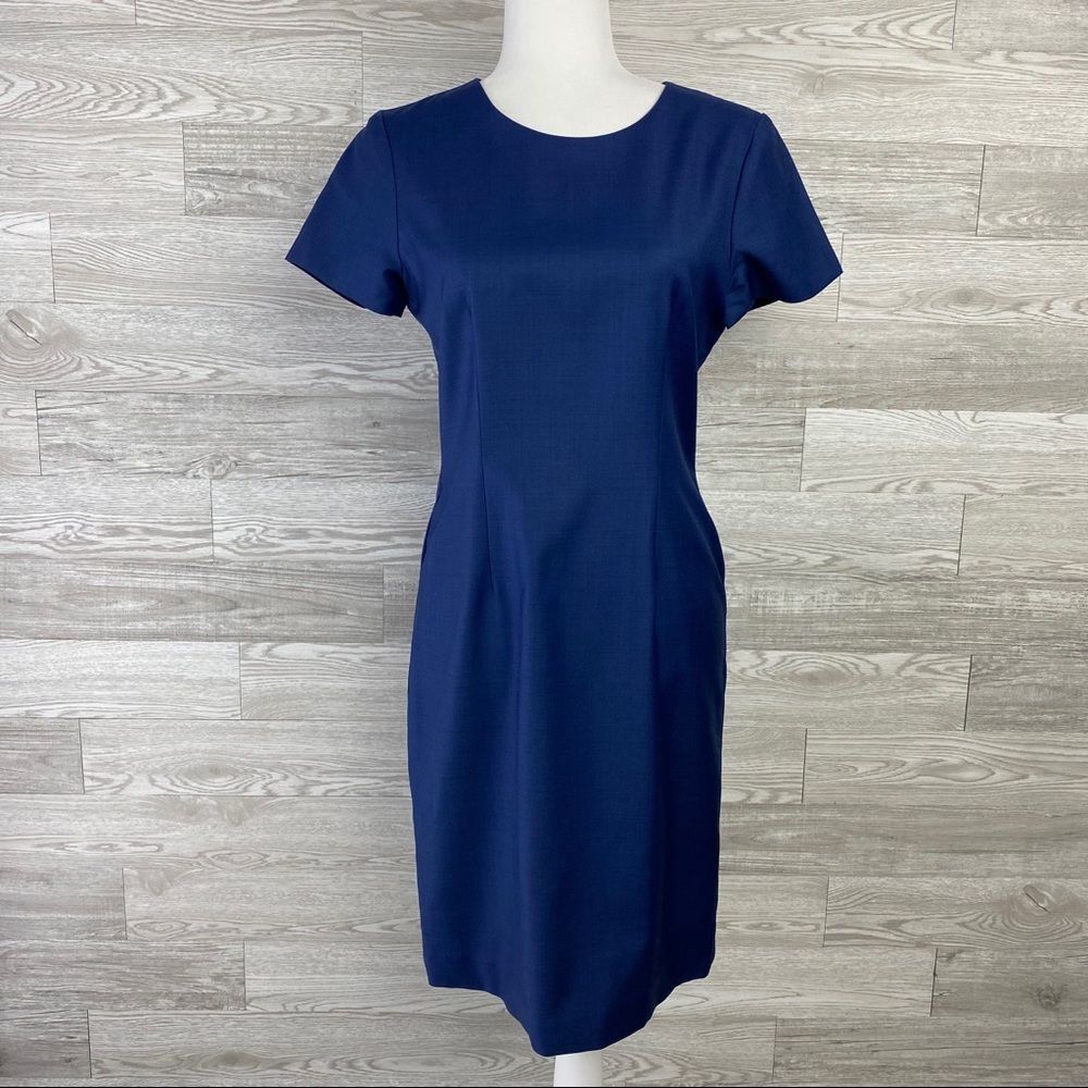 Di Stefano Sartoria Italiana VTG Navy Fitted Career Work Business Casual Dress S